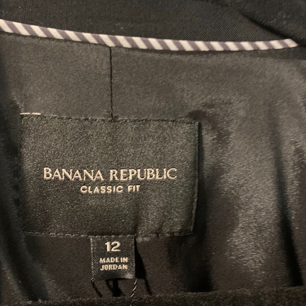 Banana Republic Women's Classic Blazer Size 12 NEW Black Washable Wool Office - Picture 7 of 13
